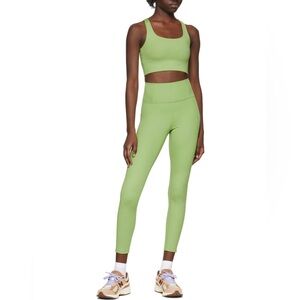 Girlfriend Collective Lime Green Recycled Polyester Sport Leggings